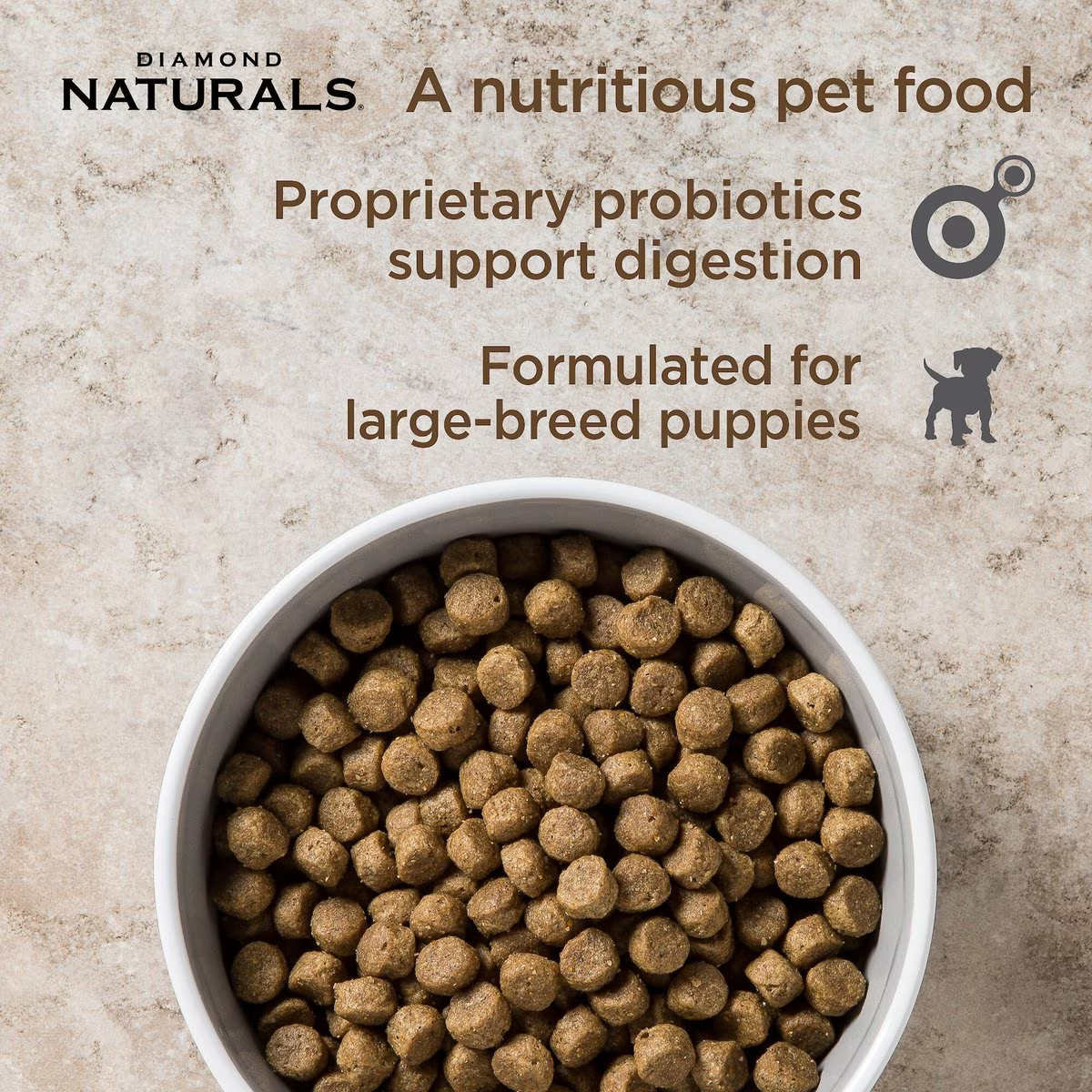 Alimento Diamond Naturals Large Breed Puppy para Perros Cachorros de Razas Grandes