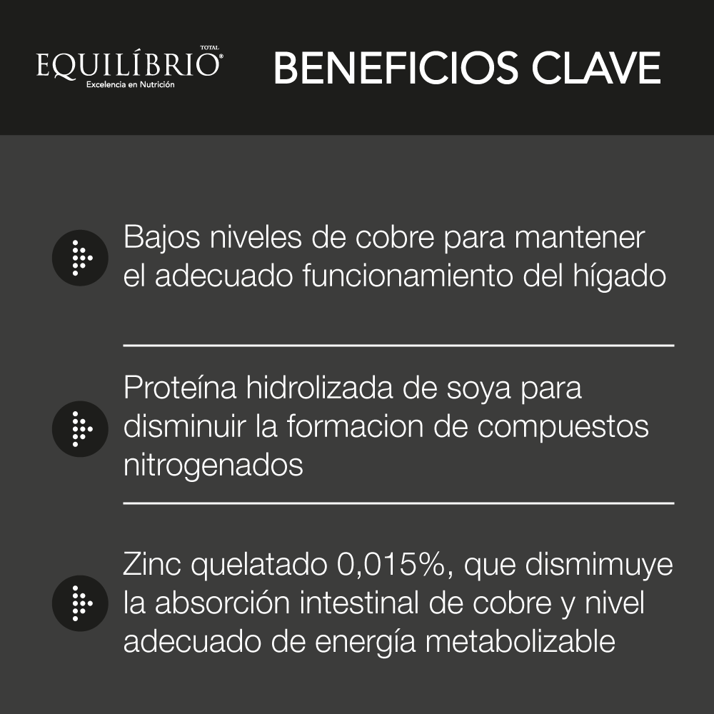 Alimento Equilibrio Veterinary HE Hepatic Perro Adulto de Todas las Razas