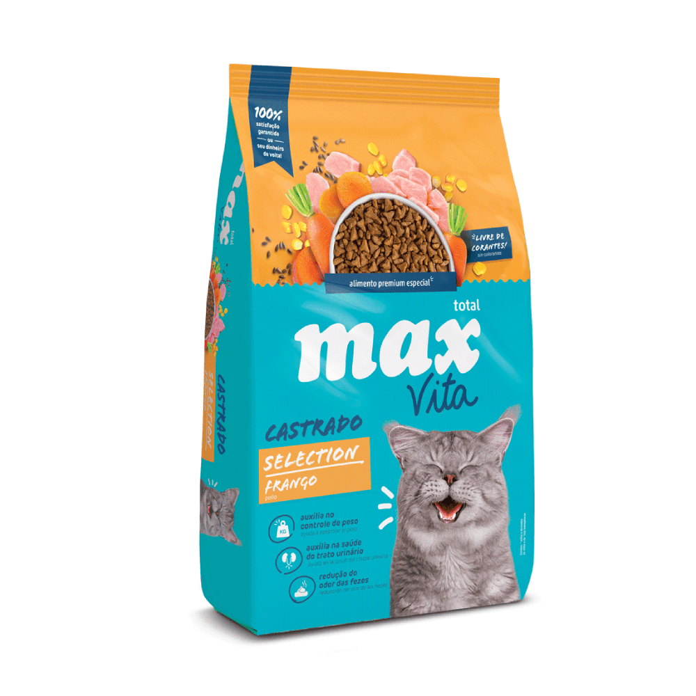 Alimento Max Vita Castrado Selection para Gatos Adultos sabor a Pollo