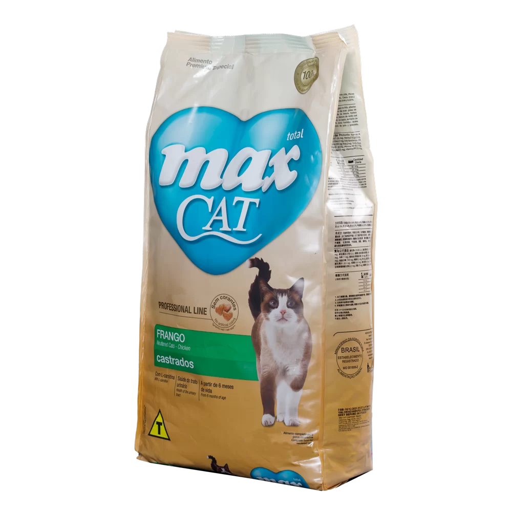 Alimento Max Cat Castrado para Gatos Adultos sabor a Pollo