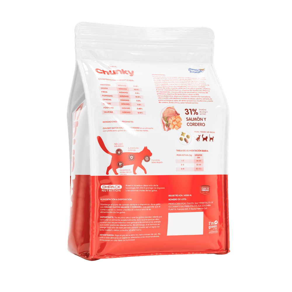 Alimento Chunky para Gato Adulto sabor a Salmón y Cordero