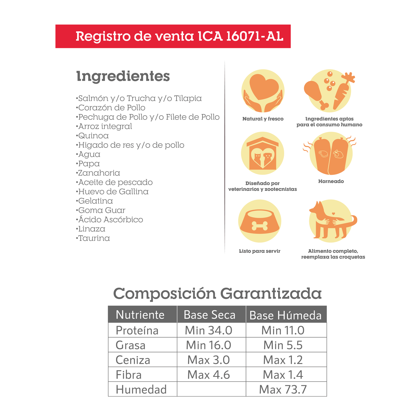 Alimento Congelado Pixie para Gato Pescado Barf Dieta Horneada