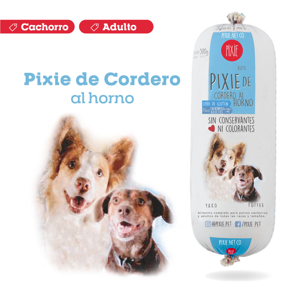 Alimento Congelado Pixie para Perro Sabor Cordero Barf Dieta Horneada