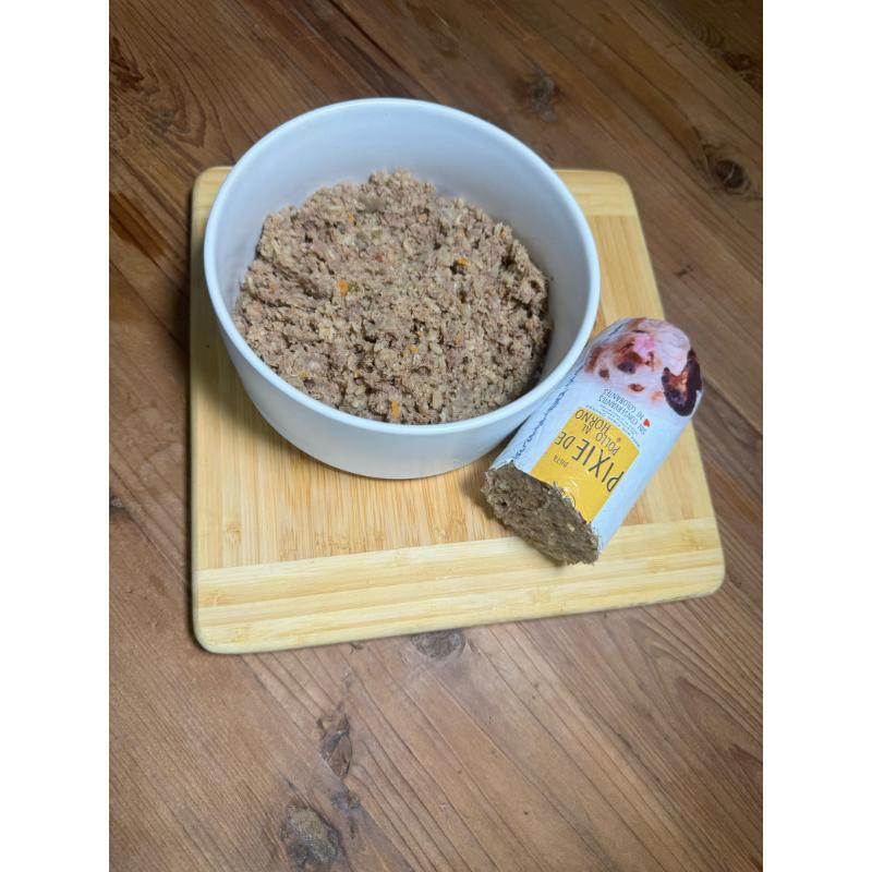 Alimento Congelado Pixie para Perro Sabor Pollo Barf Dieta Horneada