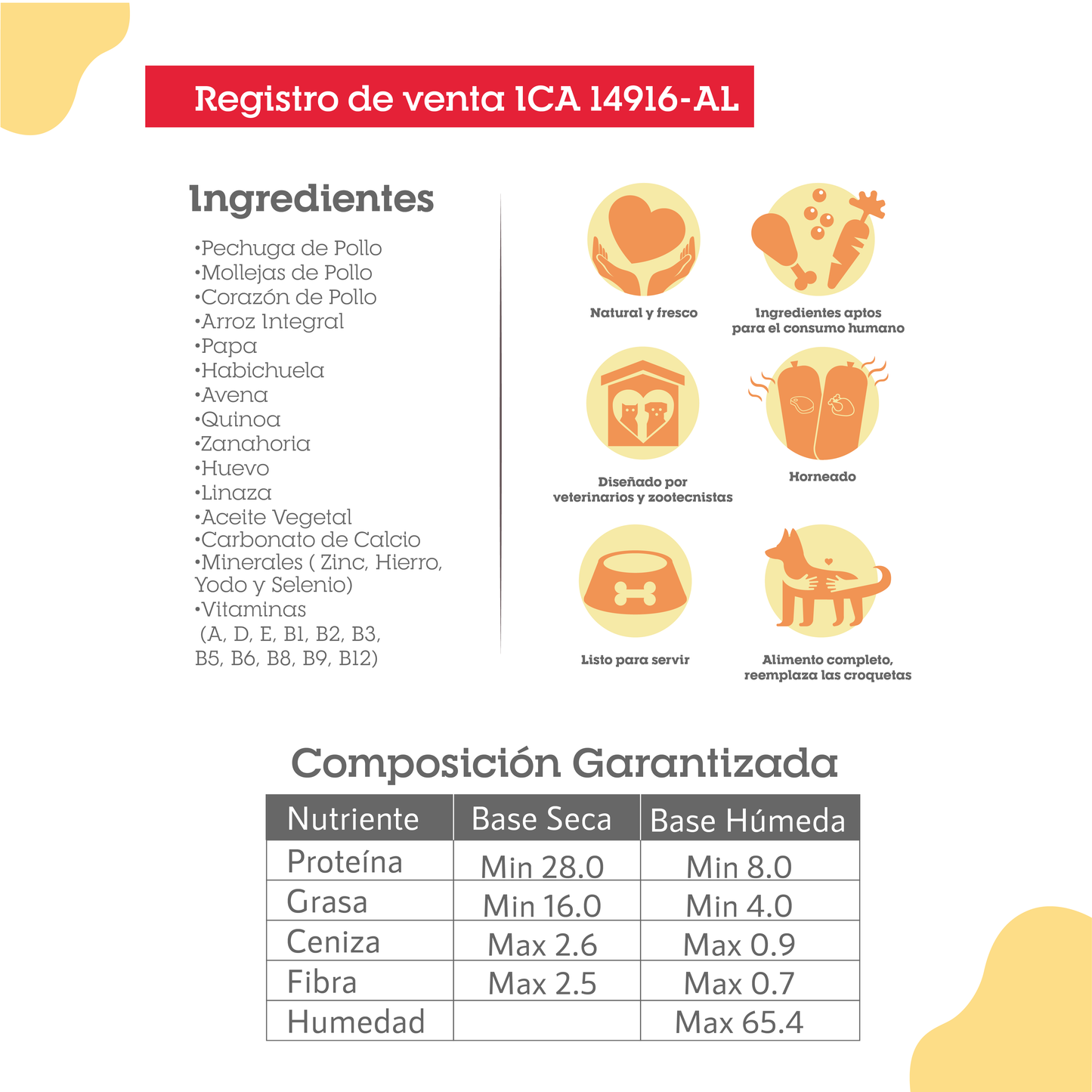 Alimento Congelado Pixie para Perro Sabor Pollo Barf Dieta Horneada