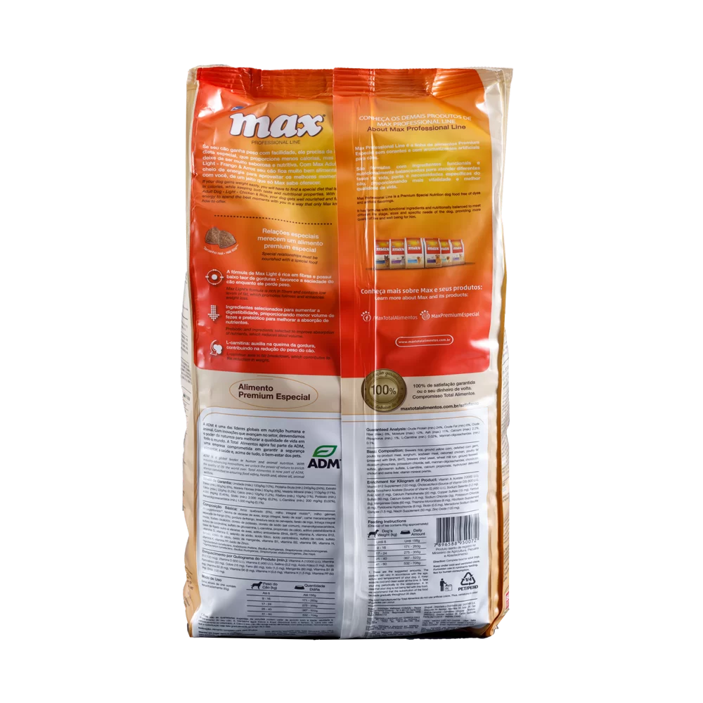 Alimento Max Professional Line Light Perro Adulto Sabor a Pollo