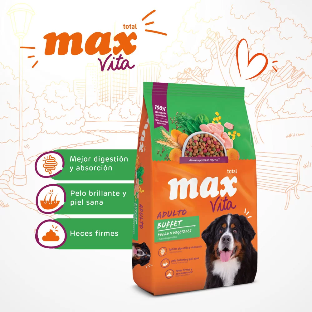 Alimento Max Vita Buffet Perro Adulto Sabor a Pollo