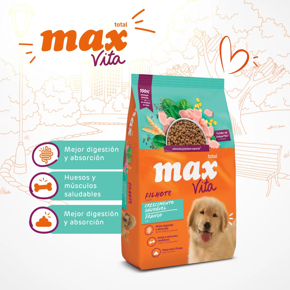 Alimento Max Vita Puppy Perro Cachorro Sabor a Pollo