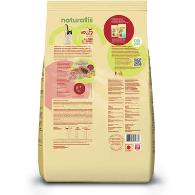 Alimento Naturalis para Gato Adulto Castrado sabor a Salmón y Frutas