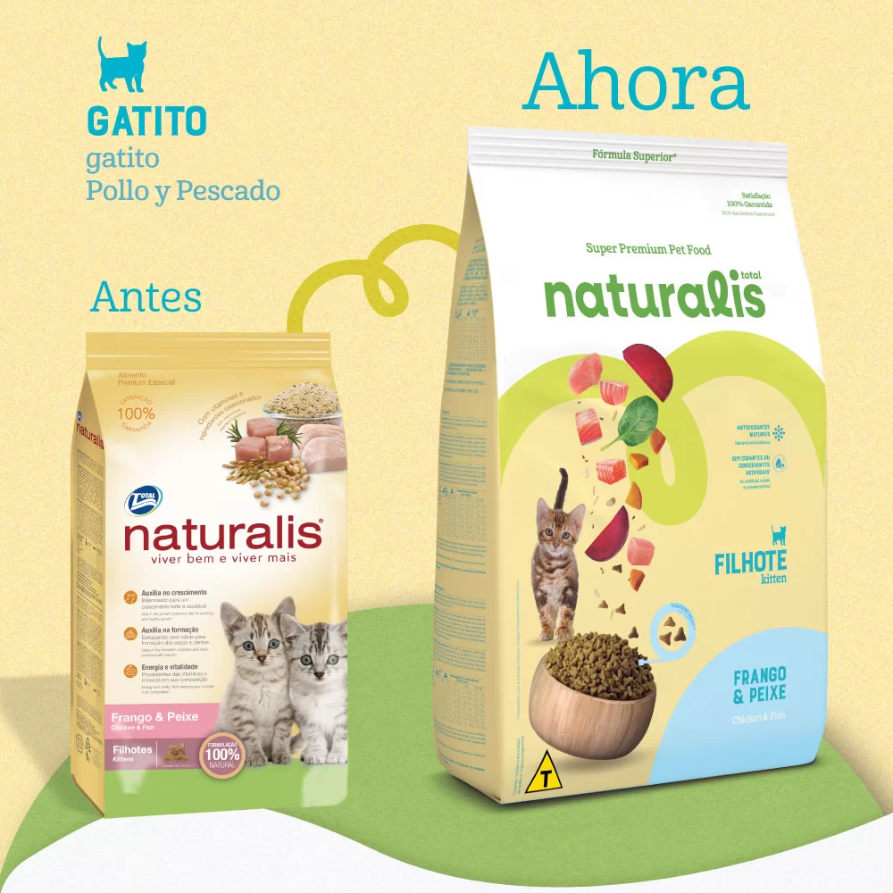 Alimento Naturalis Filhote para Gato Gatito sabor a Pescado y Pollo