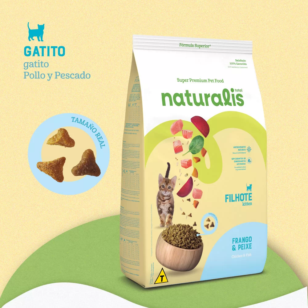 Alimento Naturalis Filhote para Gato Gatito sabor a Pescado y Pollo