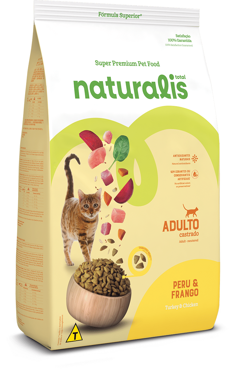 Alimento Naturalis para Gato Adulto Castrado sabor a Pollo y Pavo