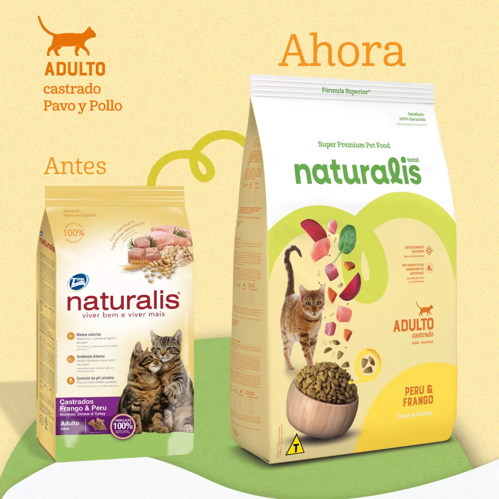 Alimento Naturalis para Gato Adulto Castrado sabor a Pollo y Pavo