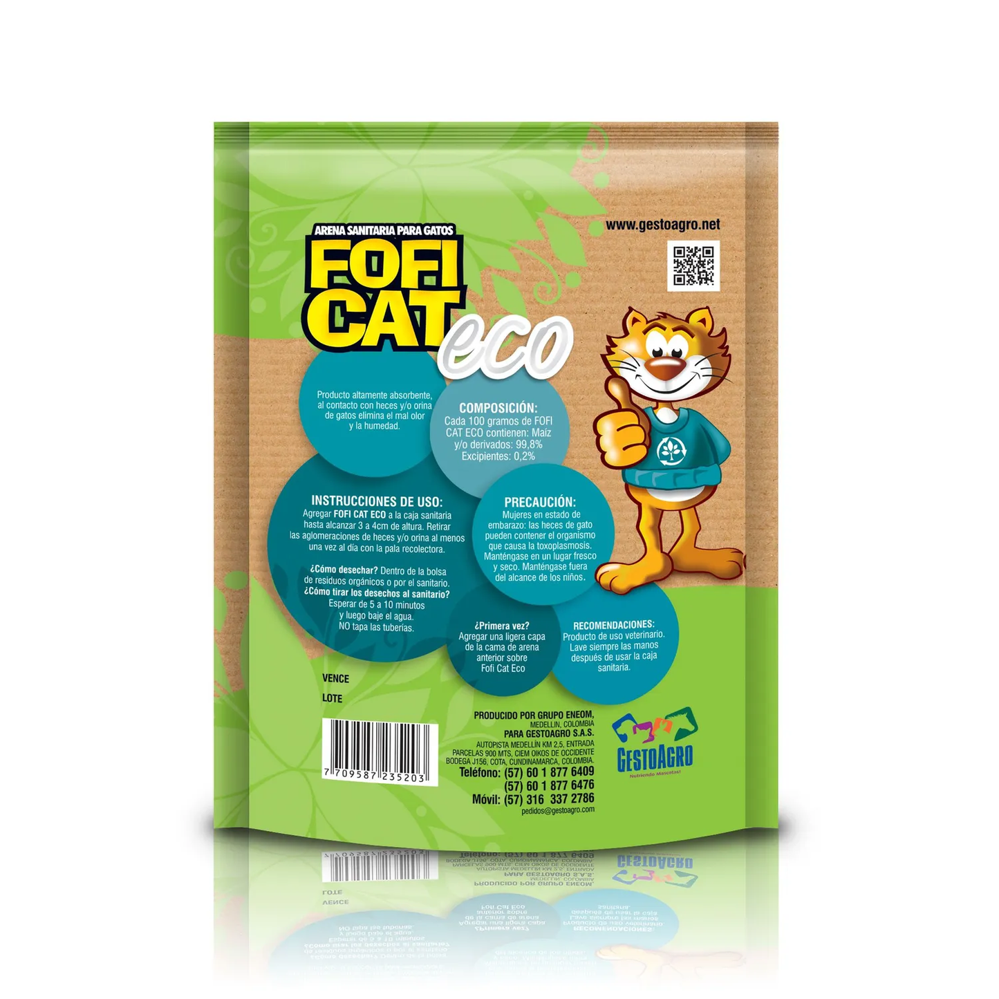 Aseo Arena Foficat Eco para Gatos Ecológica