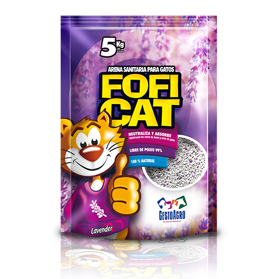 Aseo Arena Foficat para Gatos Lavanda