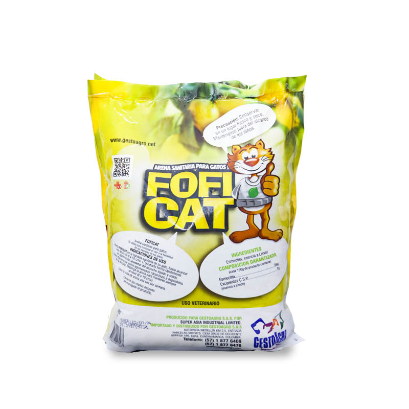 Aseo Arena Foficat para Gatos Limón