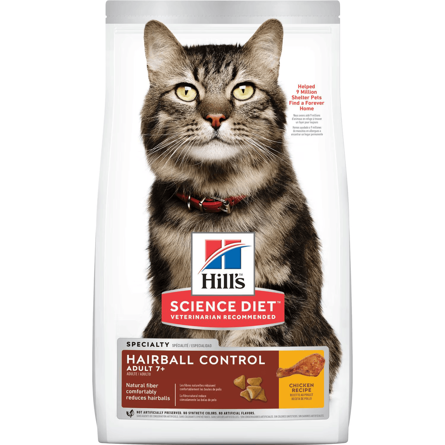 Alimento Hills Hairball Control 7+ de Pelo para Gato Adulto Senior