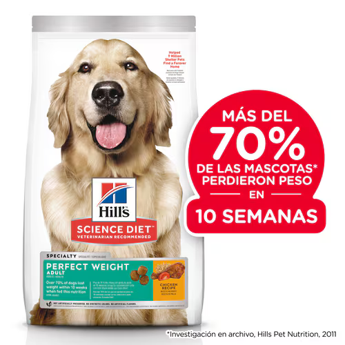 Alimento Hills Perfect Weight para Perro Adulto Control de Peso