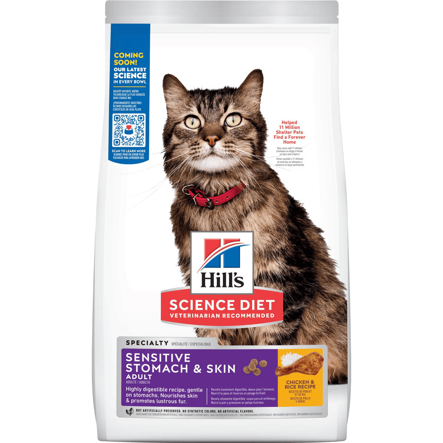 Alimento Hills Sensitive Skin & Stomach para Gatos Adultos piel y estómagos sensible
