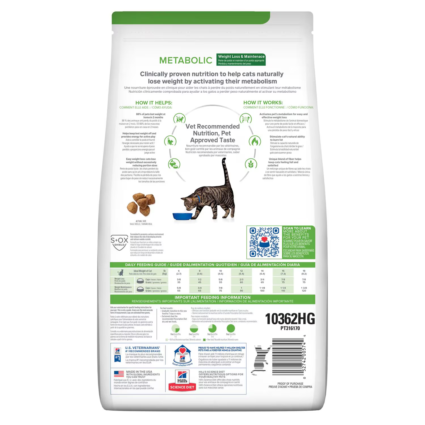 Alimento Hills Metabolic para Gatos Adultos