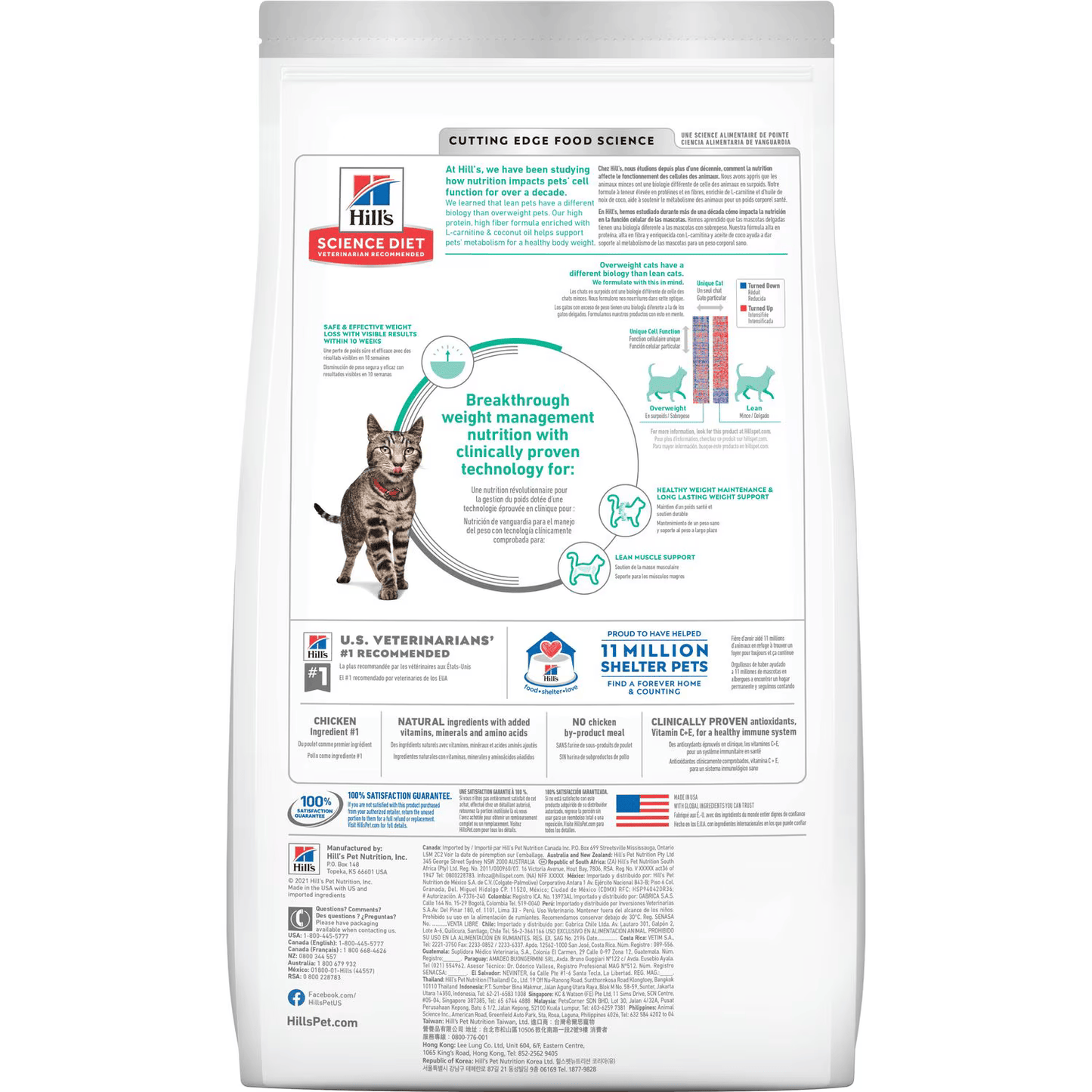 Alimento Hills Perfect Weight Para Gatos Adultos