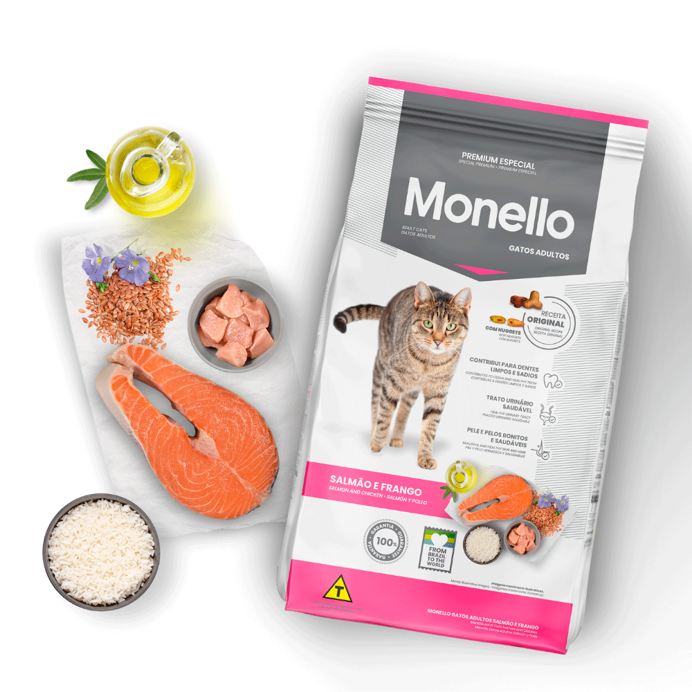 Alimento Monello para Gato Adulto Salmon