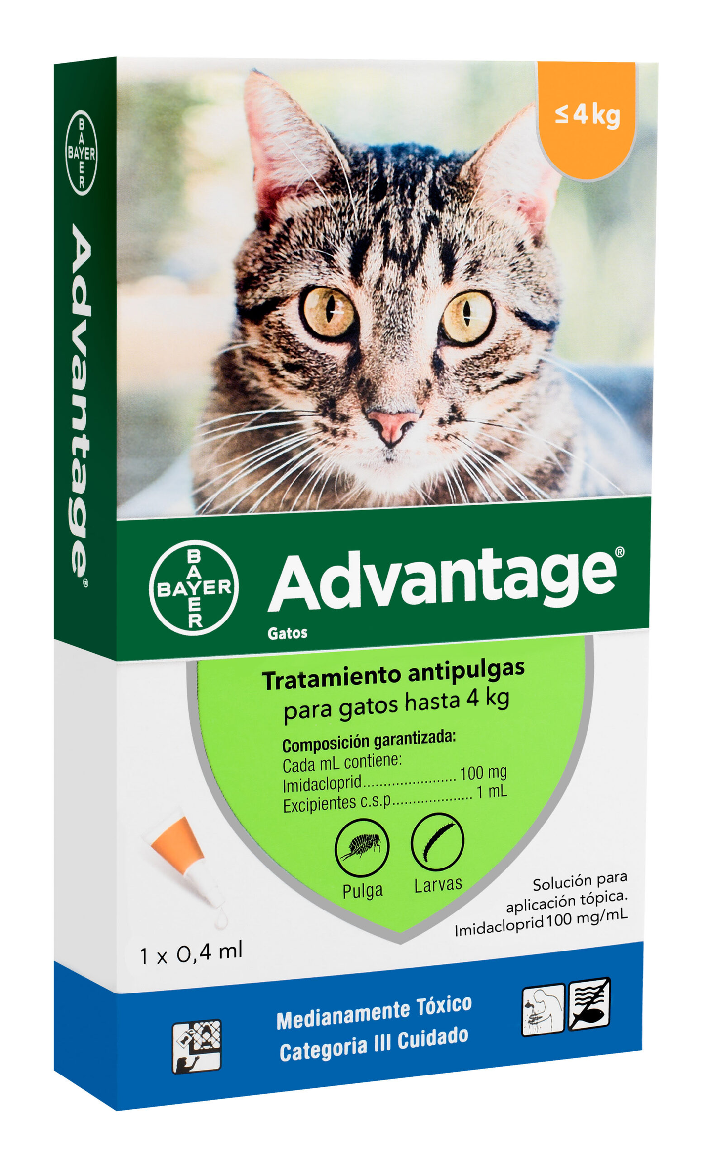 Medicamento Antipulgas Advantage para Gatos Hasta de 4 Kg
