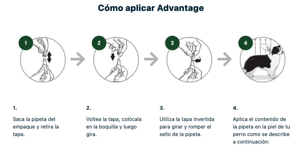 Medicamento Antipulgas Advantage para Perros de hasta de 4 Kilos