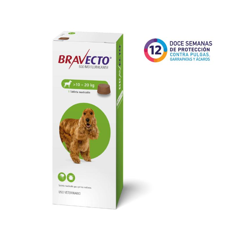 Medicamento Bravecto Antipulgas Masticable para Perros de 10 a 20 Kg