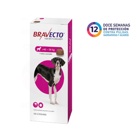 Medicamento Bravecto Antipulgas Masticable para Perros de 40 a 56 Kg