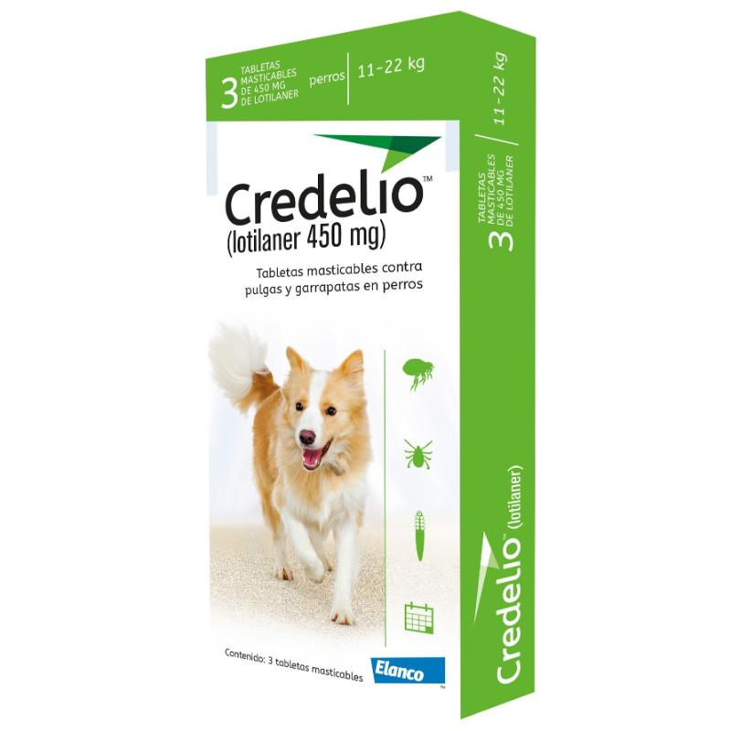 Medicamento Credelio Antipulgas Masticable para Perros de 11 a 22 Kg