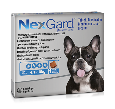 Medicamento Nexgard Antipulgas Masticable para Perros de 4.1 a 10 Kg