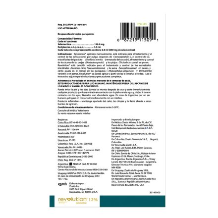 Medicamento Revolution Antipulgas Externo para Perros de 20.1 a 40 Kg
