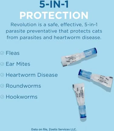 Medicamento Revolution Antipulgas para Gatos de 2.6 Kg a 7.5 Kg