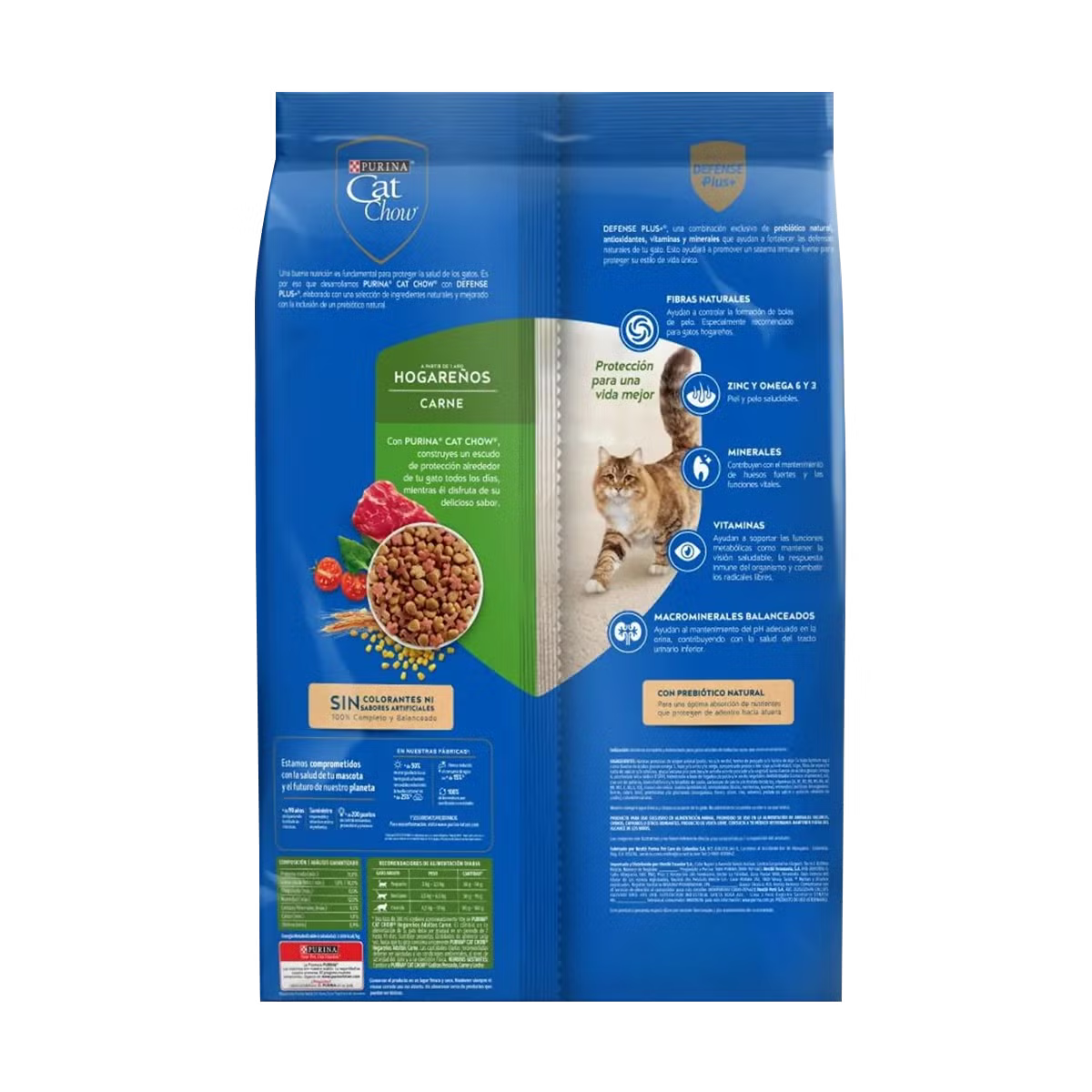Alimento Cat Chow Hogareños para Gato Adulto Sabor a Carne