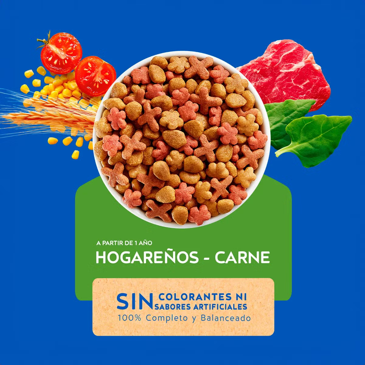 Alimento Cat Chow Hogareños para Gato Adulto Sabor a Carne