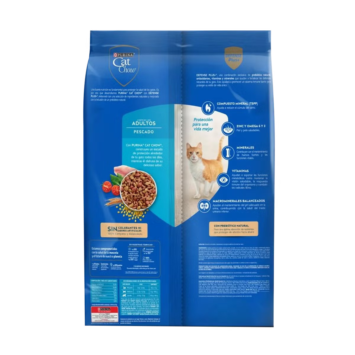 Alimento Cat Chow para Gatos Adultos Sabor Pescado