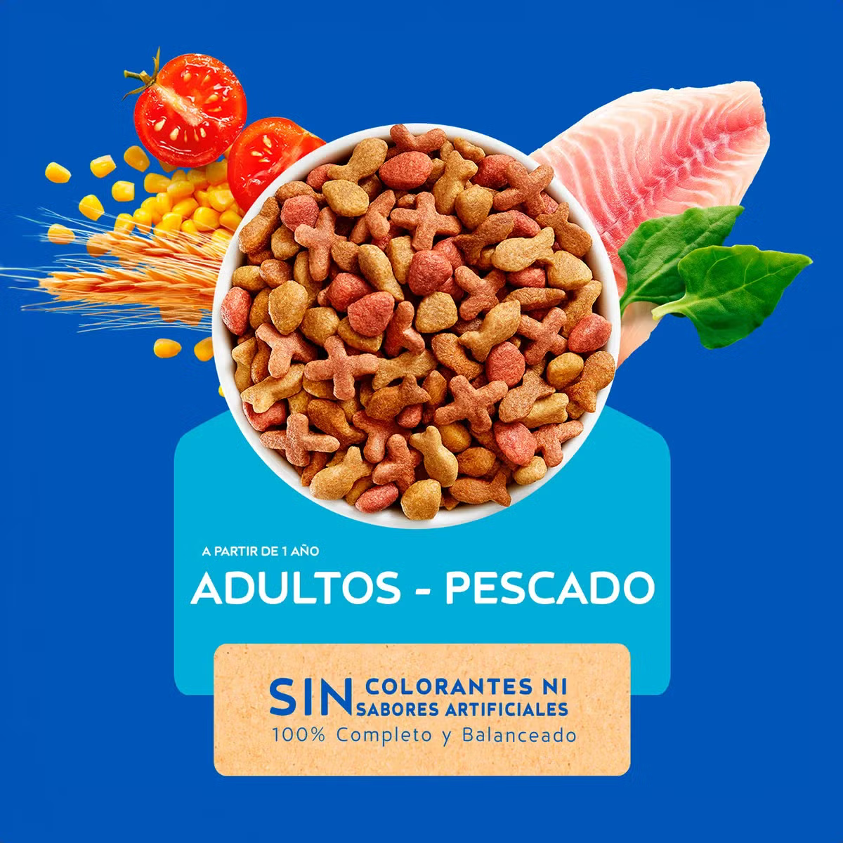 Alimento Cat Chow para Gatos Adultos Sabor Pescado