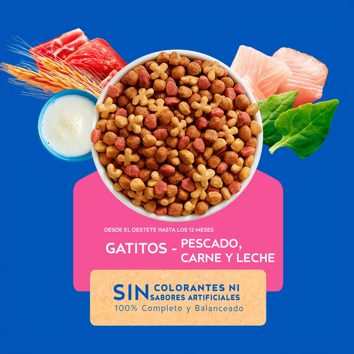 Alimento Cat Chow Gatitos para Gatos Sabor a Pescado