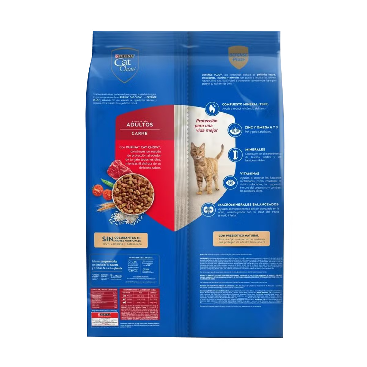 Alimento Cat Chow para Gatos Adultos Sabor a Carne