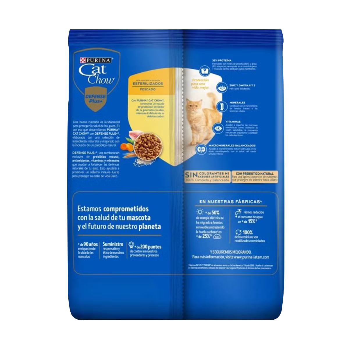 Alimento Cat Chow para Gatos Adultos Esterilizados sabor a Pescado