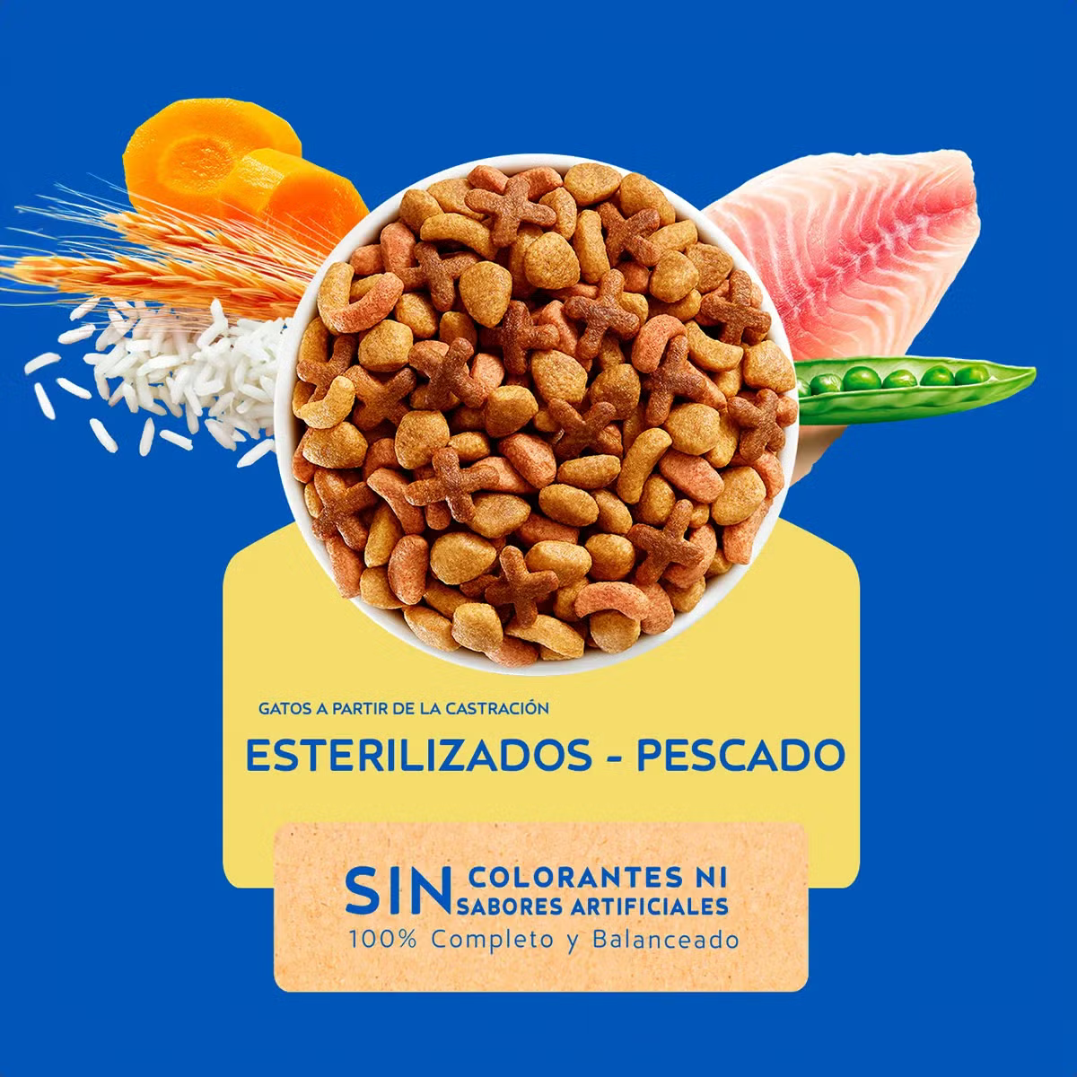Alimento Cat Chow para Gatos Adultos Esterilizados sabor a Pescado