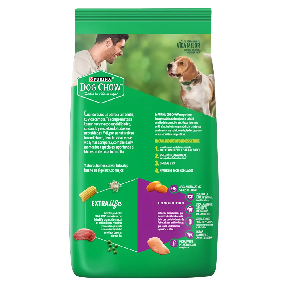 Alimento Dog Chow Longevidad para Perros Adulto Mayor 7+ Senior