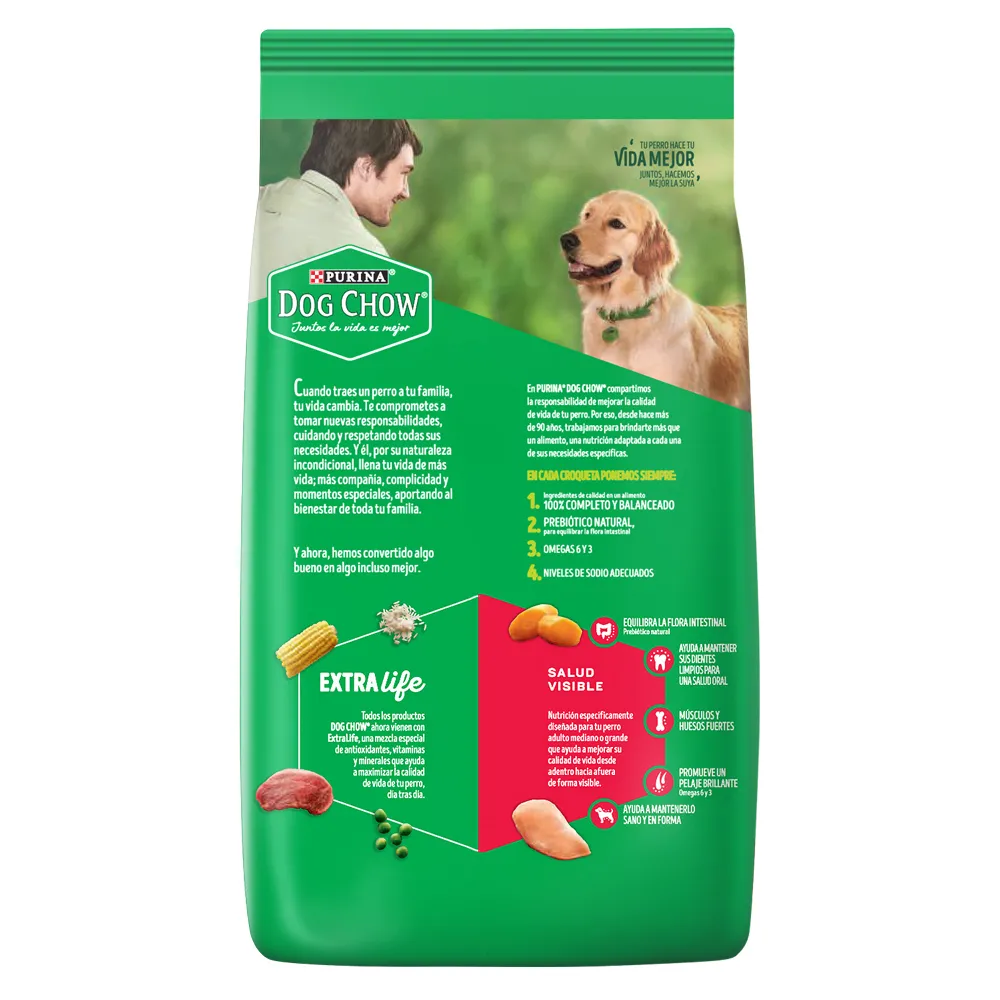 Alimento Dog Chow para Perros Adultos Medianos y Grandes