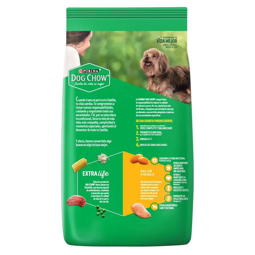 Alimento Dog Chow para Perros Adultos Raza Pequeña o Mini