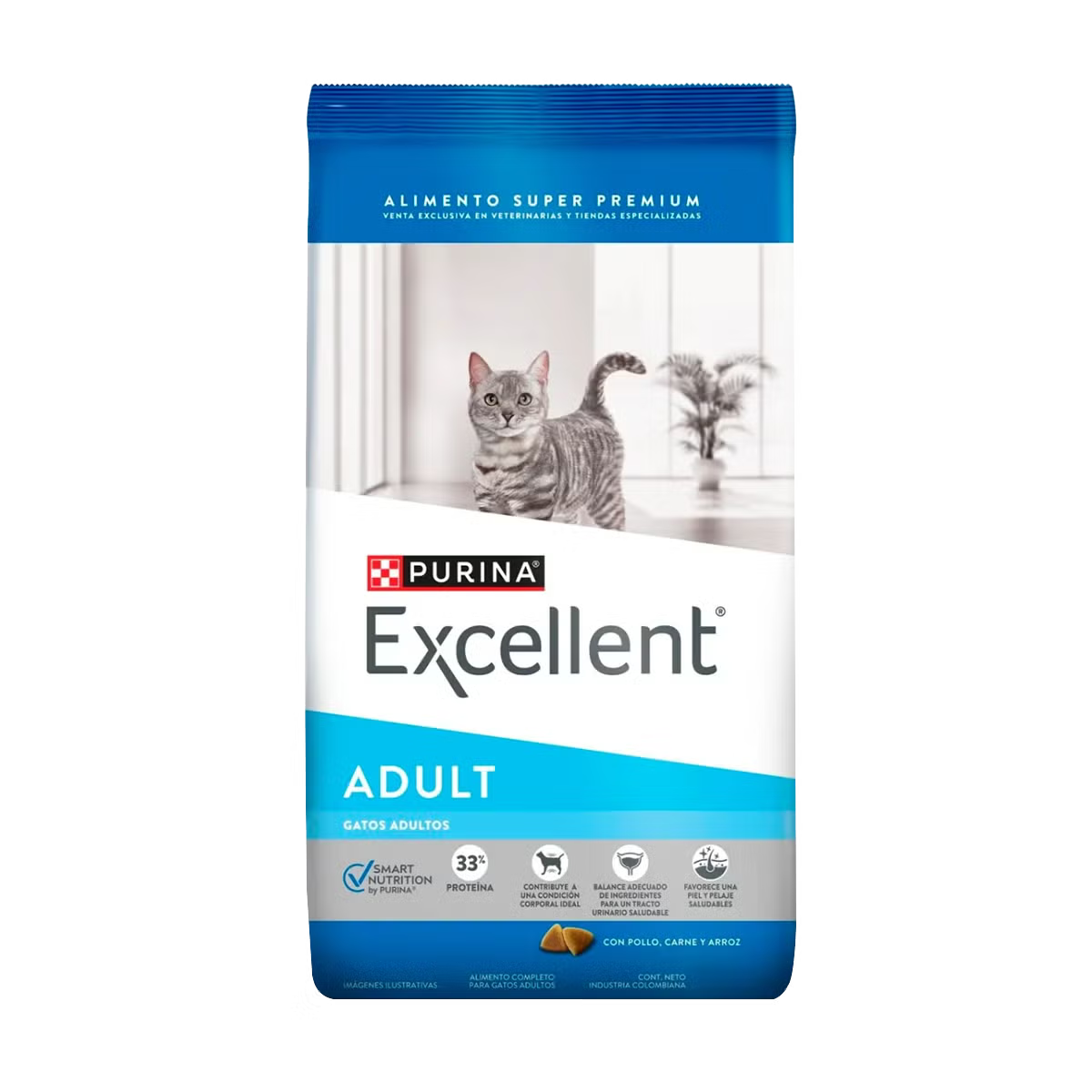 Alimento Purina Excellent para Gato Adulto Sabor a Pollo y Arroz