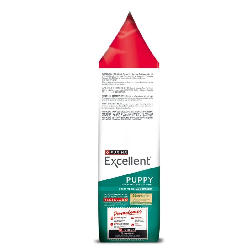 Alimento Purina Excellent Razas Medianas y Grandes Puppy para Perro Cachorro