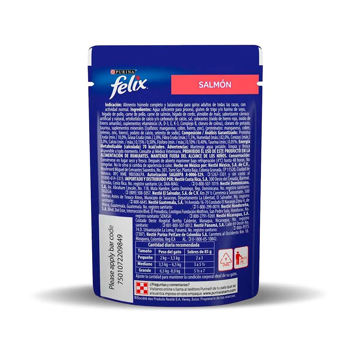 Alimento Húmedo Felix Sobre Salmón para Gatos Adultos