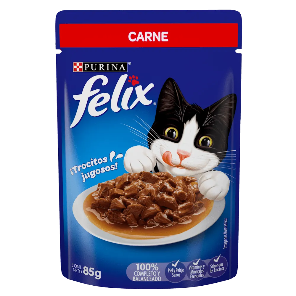 Alimento Húmedo Felix Sobre Carne para Gatos Adultos