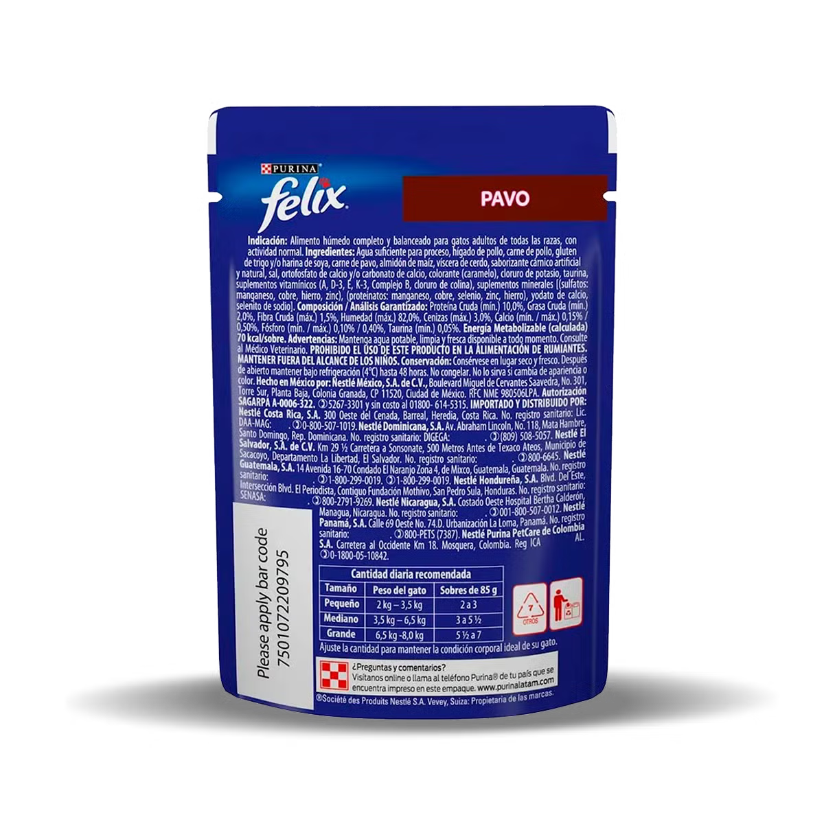 Alimento Húmedo Felix Sobre Pavo para Gatos Adultos